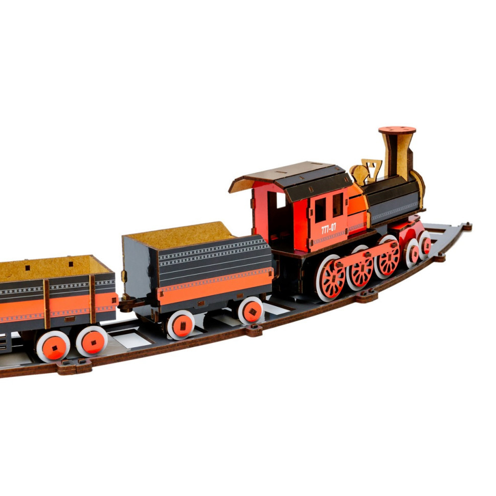 Дерев'яний 3D конструктор "Потяг" Puz-00924, 231 деталь Вінниця - фото 5