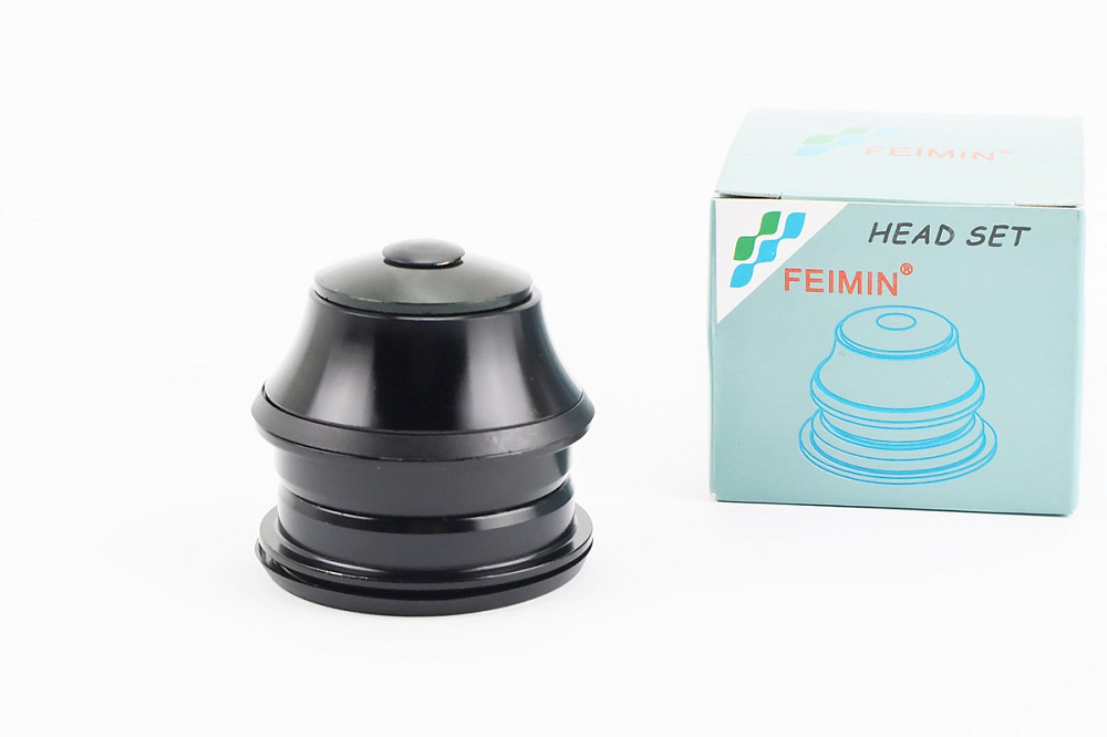 Кермова колонка 1-1/8" (44/28,6x44/30) безрізьбової вилки, напівінтегровані, пром-підшипники, чорні FP-H835B Київ - фото 1