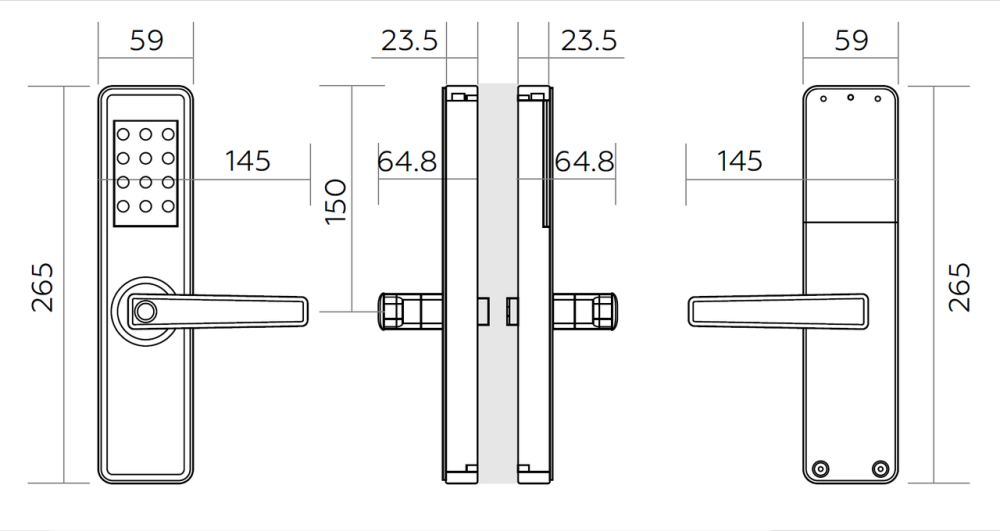 PES Mini черный универсальный смарт-замок Киев - изображение 2