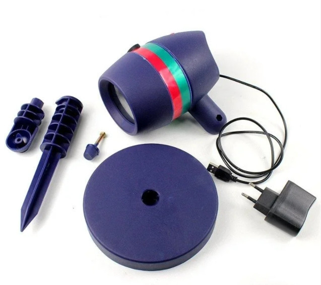 Лазерний проектор Star Shower Motion Laser Light (для будинку і вулиці) Blue Київ - фото 3