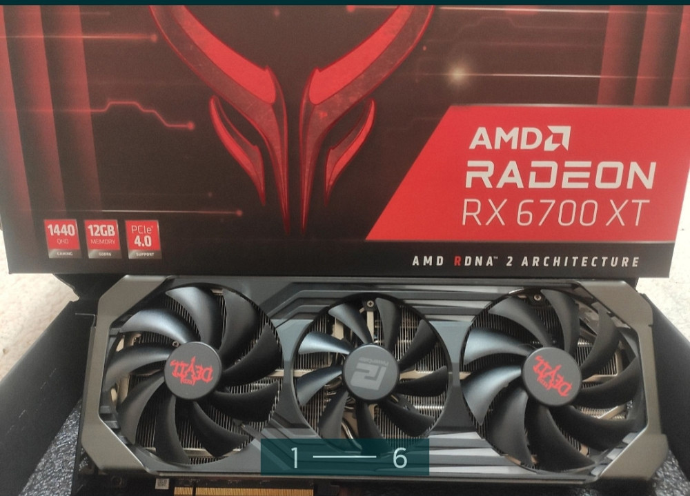 Відеокарта: ігрова RX6700XT RED DEVIL. Київ - фото 1