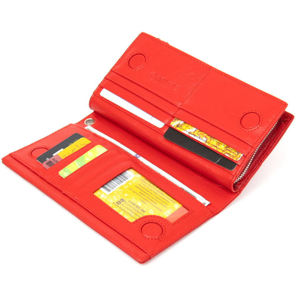 Универсальный женский кошелек-клатч ST Leather 19372 Красный Киев - изображение 6