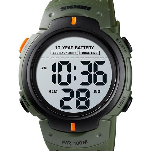Годинник чоловічий тактичні Skmei Neon 10 Bar Зелений Вінниця - фото 11