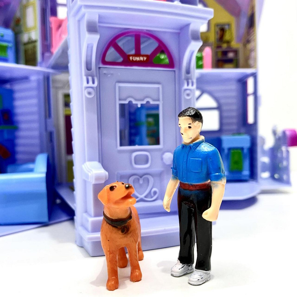 Ляльковий будиночок Limo Toy з фігурками розкладний Ліловий (F611) Чернігів - фото 10