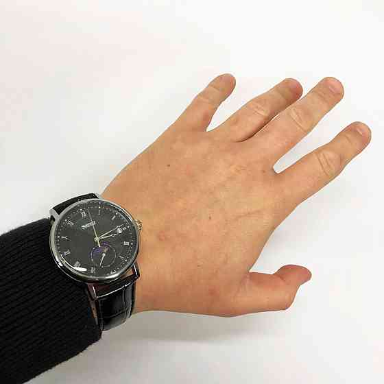 Круті чоловічі годинники SKMEI 9308BKBK, Модні чоловічі годинники круглі, Брендові JQ-349 чоловічі годинники Київ