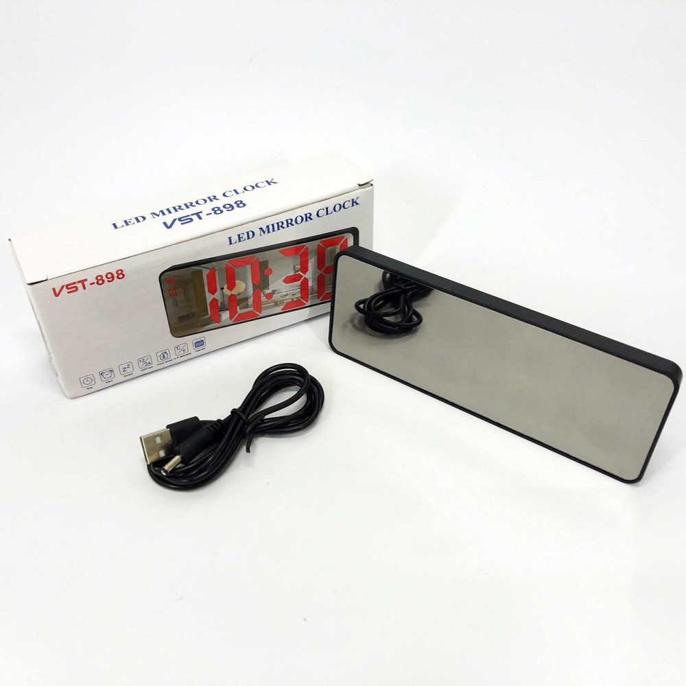 Часы сетевые электронные светящиеся настольные VST-898-4, Часы с подстветкой, Электронные часы YB-872 на стол Киев - изображение 10