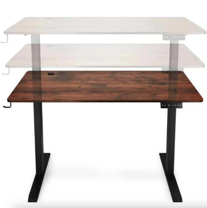Компьютерный стол Amone с электрической регулируемой высотой коричневый Игровой для компьютера Стол для работы Киев - изображение 5
