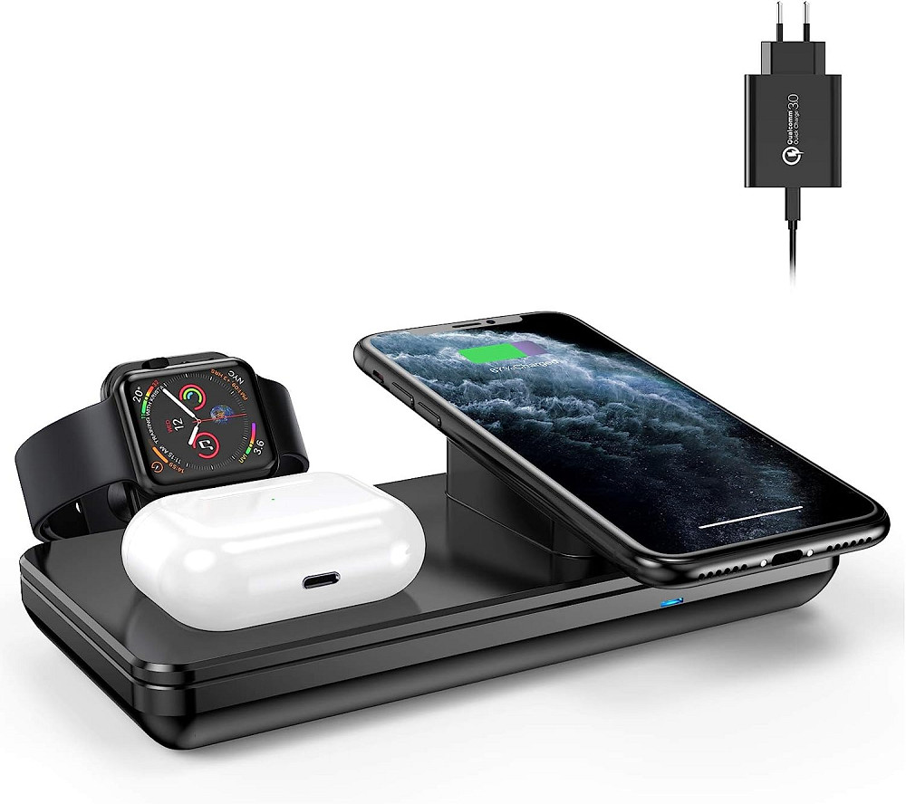 Безпровідна зарядка для чотирьох пристроїв JOYEKY YFWW0020 4в1 15W Луцк - изображение 1