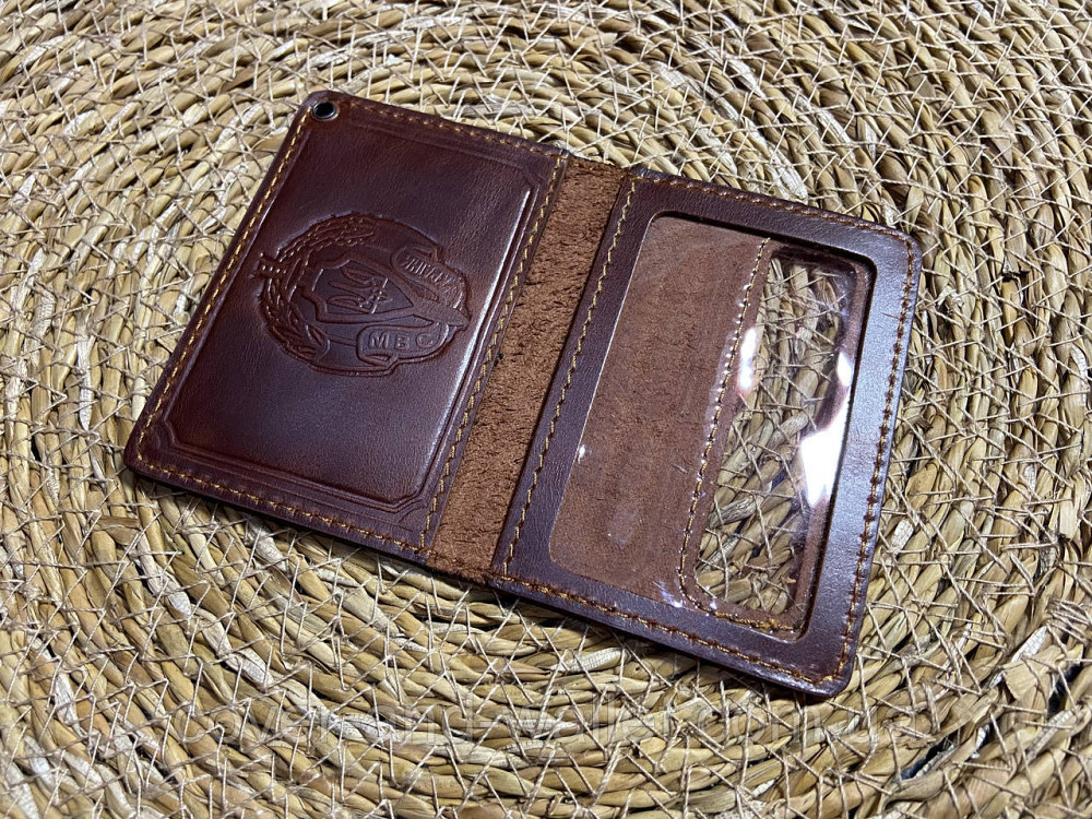 Шкіряна обкладинка на посвідчення Міністерство внутрішніх справ (МВД) Київ - фото 2