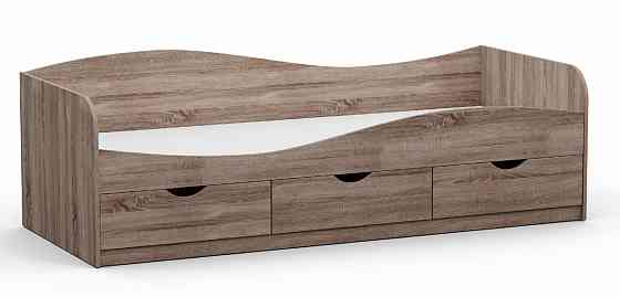 Кровать односпальная L-9, Дуб Сонома Трюфель, 2030х834х656 Львов