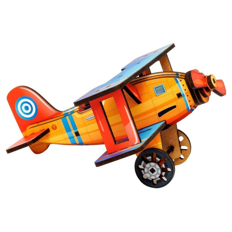 Дитячий дерев'яний 3D конструктор "Турбо планер" Puz-00959, 27 деталей Вінниця - фото 4