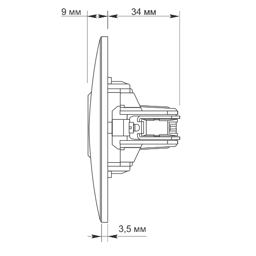 BINERA чорний графіт Розетка внутрішня 1-а TV Videx Житомир - фото 5