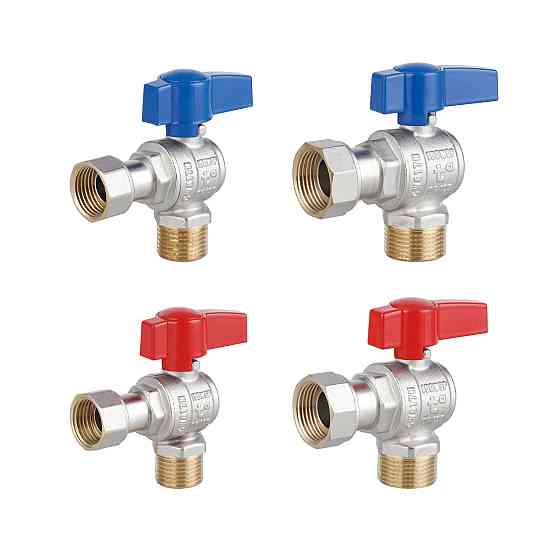 Комплект кутових кранів Thermo Alliance Standart 1/2" ВН -3/4" ВЗ з накидною гайкою для під'єднання котла TAS225RBW1520 Київ