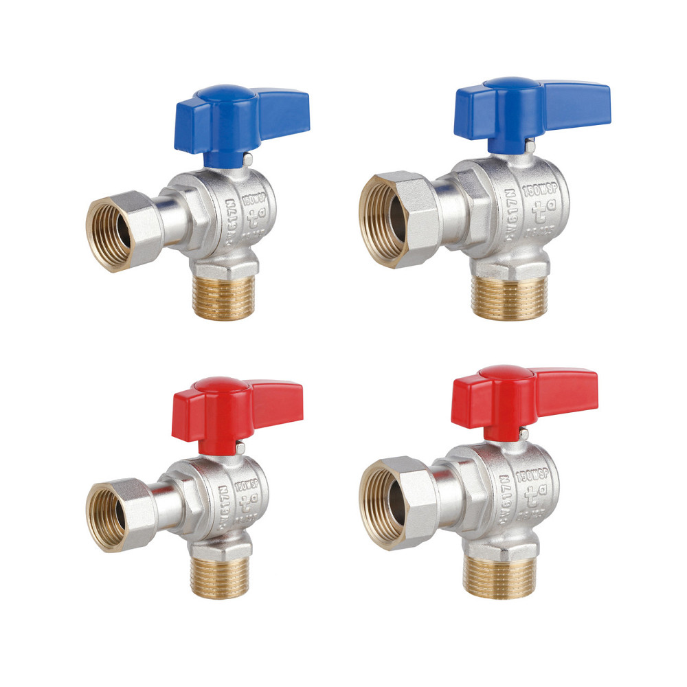 Комплект кутових кранів Thermo Alliance Standart 1/2" ВН -3/4" ВЗ з накидною гайкою для під'єднання котла TAS225RBW1520 Київ - фото 1