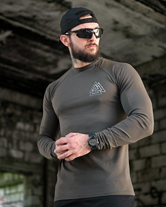 Мілітарі Лонгслів Руни хакі ПП7876 Одеса - фото 2