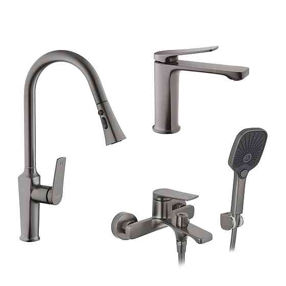 Набор смесителей Kroner Makon-GRP060 + смеситель Makon-GRP030-T + смеситель Makon-GRP010 Киев