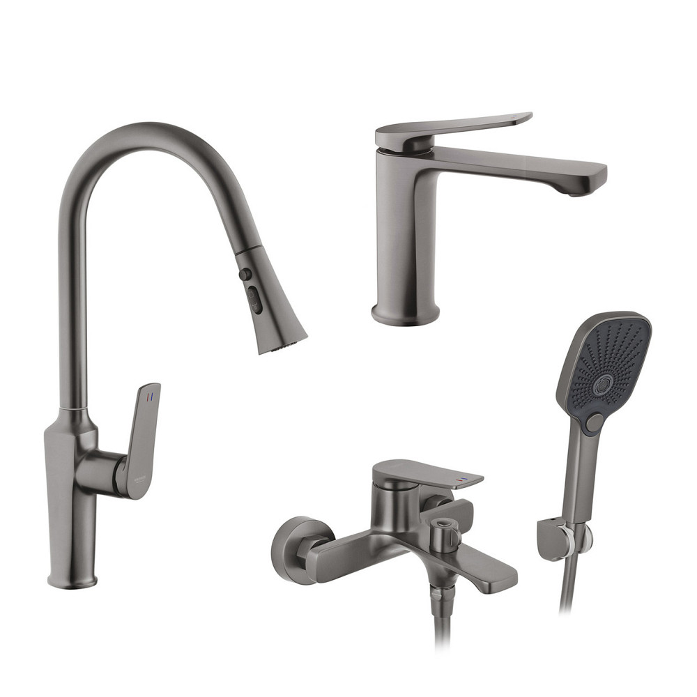 Набор смесителей Kroner Makon-GRP060 + смеситель Makon-GRP030-T + смеситель Makon-GRP010 Киев - изображение 1