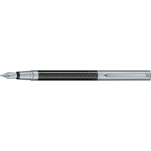 Ручка пір'яна Carbon Line FP корпус металевий, чорний Київ - фото 1