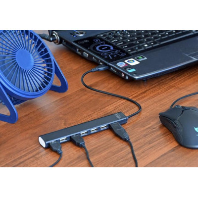 Концентратор Gembird 7 x USB 2.0 black (UHB-U2P7-04) Винница - изображение 3