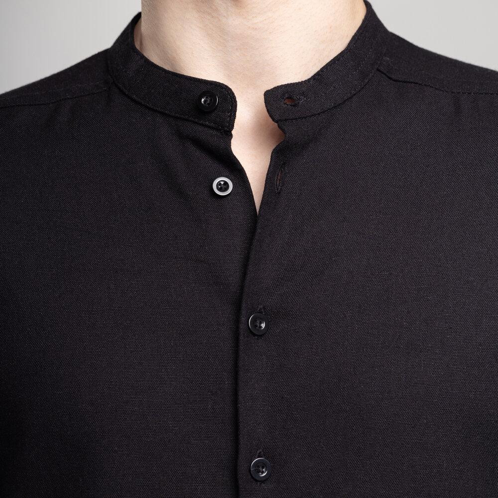 Мужская рубашка с длинным рукавом черная Pobedov Orion Киев - изображение 2