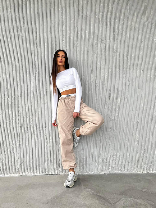 Жіночий прогулянковий костюм двійка: топ і штани віскоза + матова плащівка Одеса - фото 7