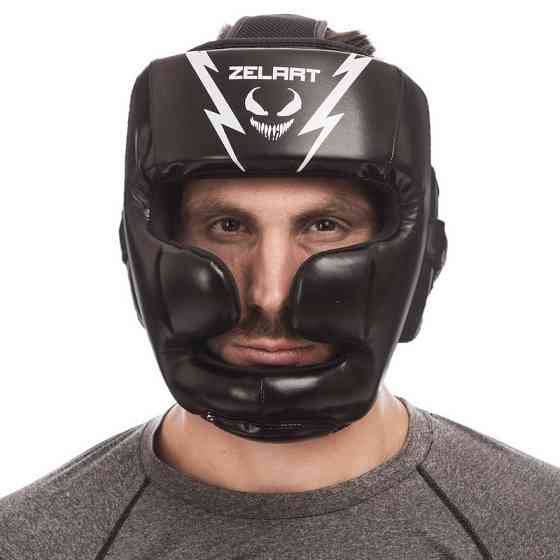 Шлем боксерский с полной защитой ZELART-1375 M-XL Шлемы для бокса и единоборств Киев