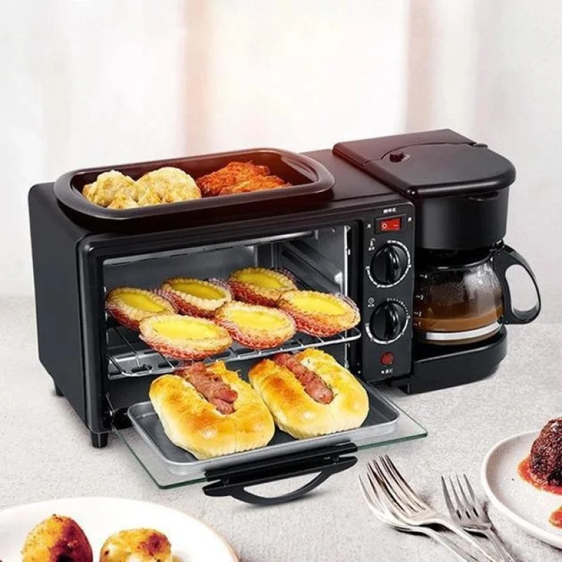 Многофункциональная кухонная машина 3в1 Domotec MS-5308B (мини-печь, гриль, кофеварка), черная Одесса - изображение 7