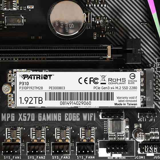 SSD диск накопитель M.2 Patriot P310 1920GB NVMe 2280 PCIe 3.0x4 3D NAND TLC P310P192TM28 Одесса