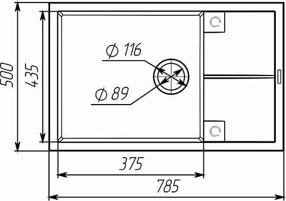 Гранітна мийка VALESO MAGNUM 7950 матова Гренадін Коломыя