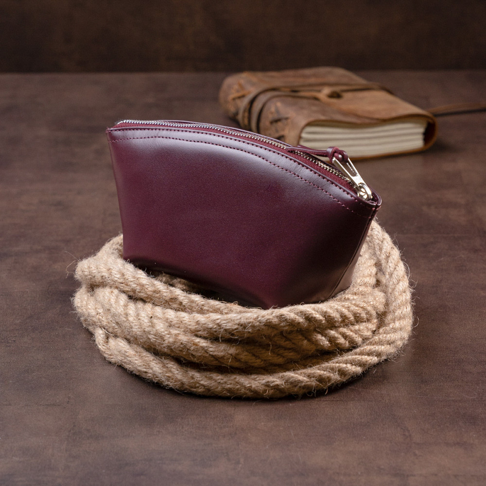 Жіноча косметичка зі шкіри Amelin GRANDE PELLE 11300 Сливова Київ - фото 3