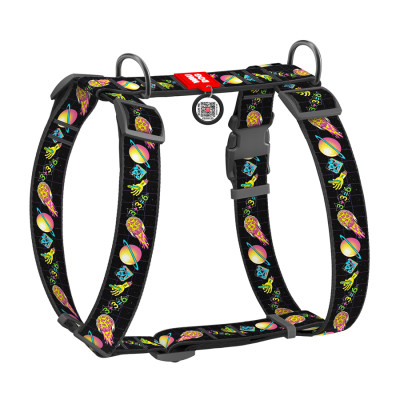Шлей для собак WAUDOG Nylon анатомическая H-образная с QR-паспортом "Рик и Морти 3" пластиковый фастекс, XL (323-0282) Винница - изображение 1