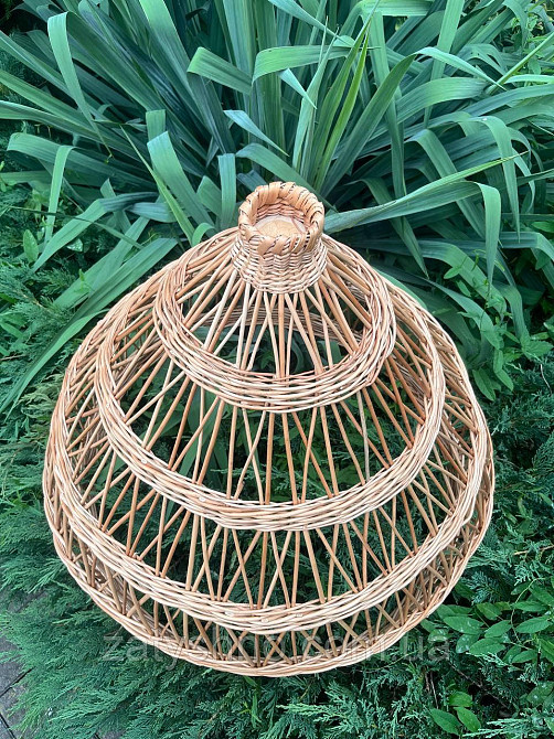 Люстра плетена кавова Київ - фото 4