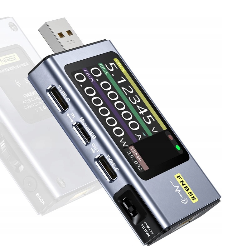 Тестер USB FNIRSI FNB58 з Bluetooth для акумуляторів Київ - фото 9