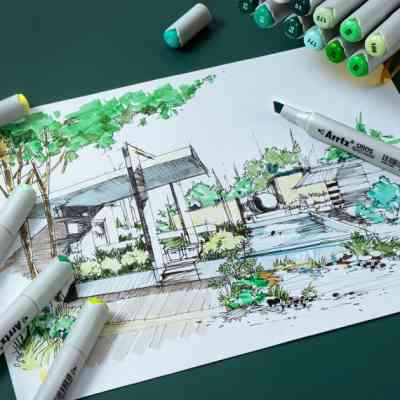 Художественный маркер Arrtx Спиртовые Oros ASM-03GN 24 цвета, зеленые оттенки (LC302512) Винница