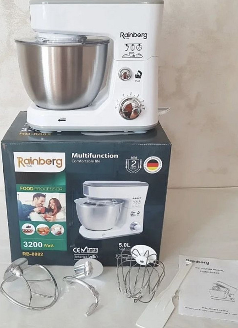 Тестомес Rainberg Rb-8082 3200 Вт миксер кухонный комбайн блендер 5л. Киев - изображение 5