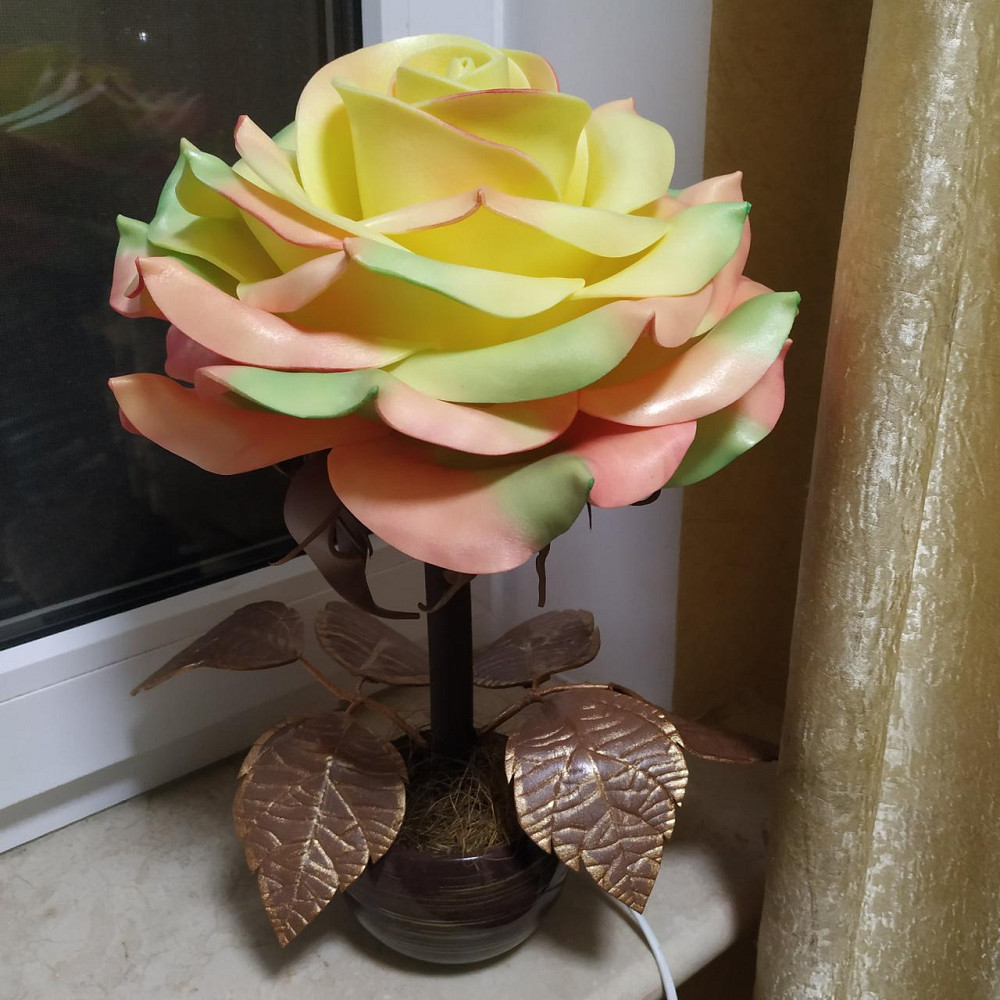 Світильник-нічник "Райдужна троянда" Дніпро - фото 3