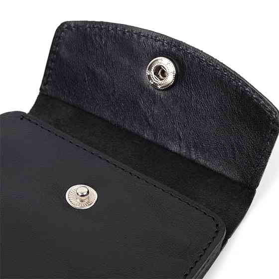 Чоловіче глянсове шкіряне портмоне Чорний (SHVIGEL) Київ