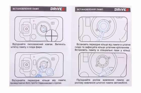Лампа диодная   H7  12В 10000лм/5500К/50Вт/CSP3570 Cyclone с кулером Винница