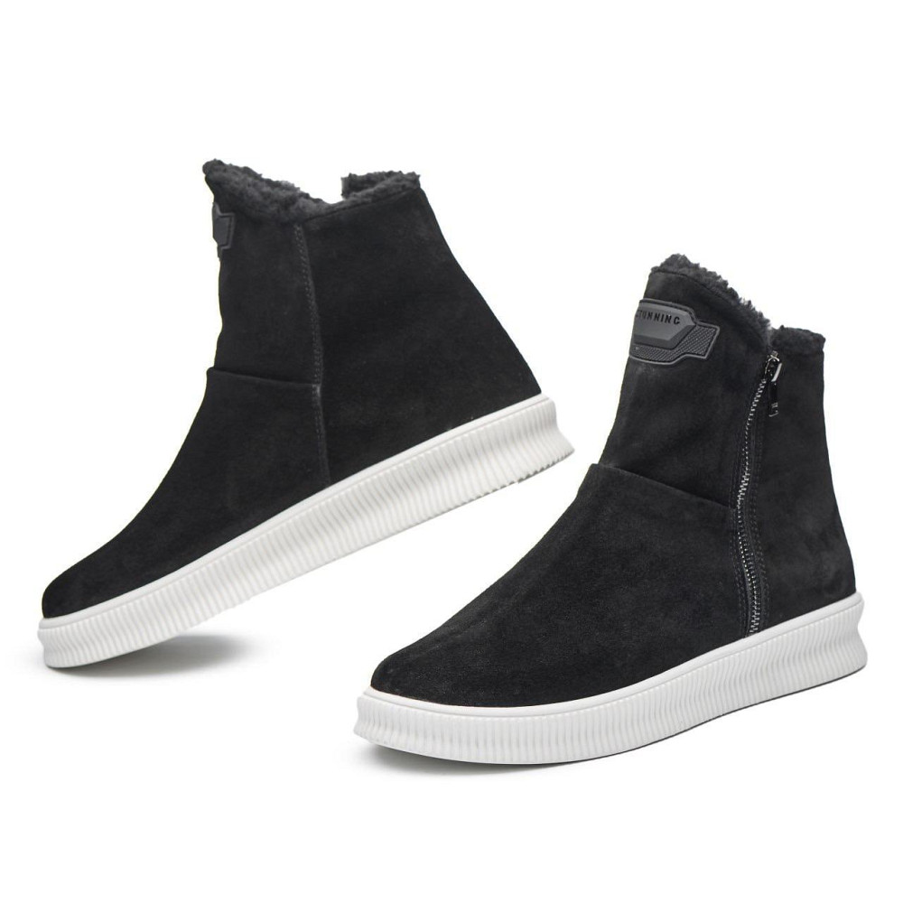 Чоловічі зимові стильні черевики з натуральної шкіри та хутра Харків - фото 8