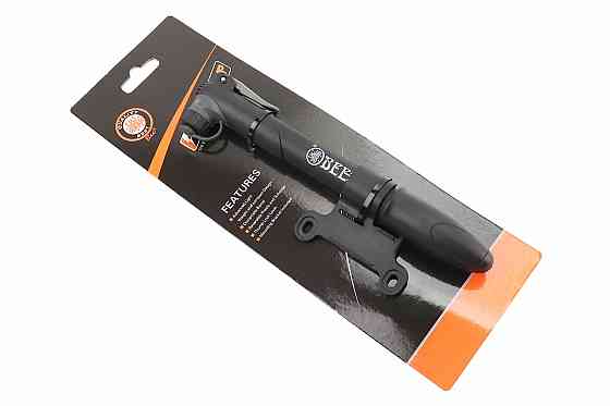 Насос пластмасовий, універсальний під штуцера Schrader&Presta, чорний M21-02 Киев