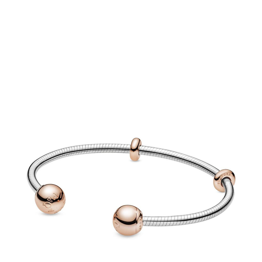 Серебряный браслет для шармов Пандора -бэнгл открытый с застёжками  588291MasterSem Киев - изображение 1