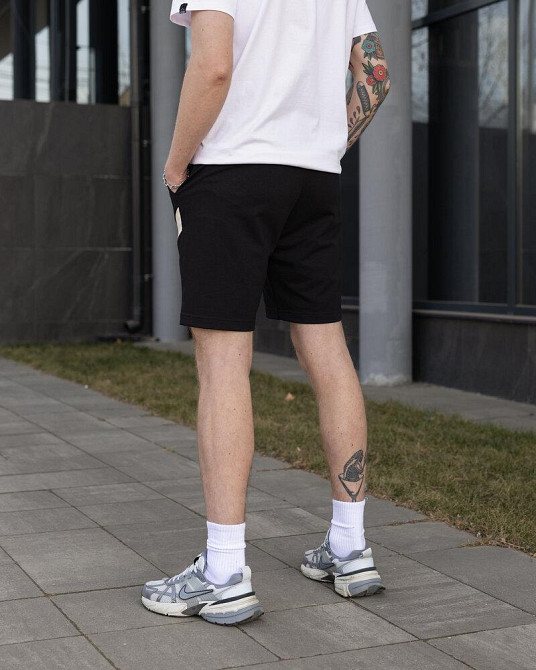Мужские черные шорты прямого кроя весна/лето Pobedov Hype Киев - изображение 8