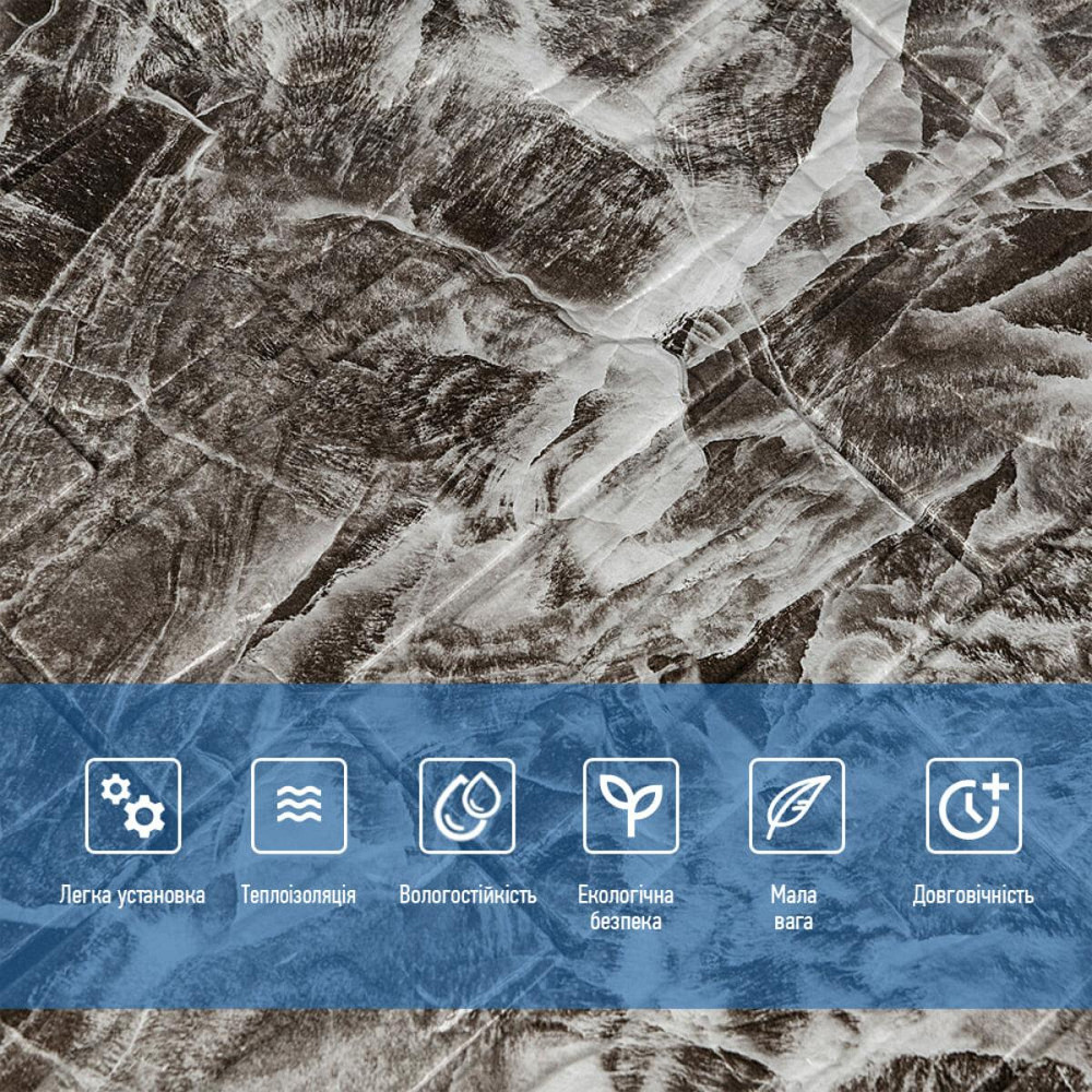 Самоклеящаяся декоративная 3D панель Камень серый рваный кирпич 700х770х3мм (158) SW-00000487 Киев - изображение 4