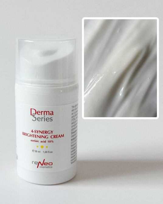 Осветляющий легкий крем с азелаиновой кислотой 4-SYNERGY BRIGHTENING CREAM DERMA SERIES 50 мл Днепр - изображение 4