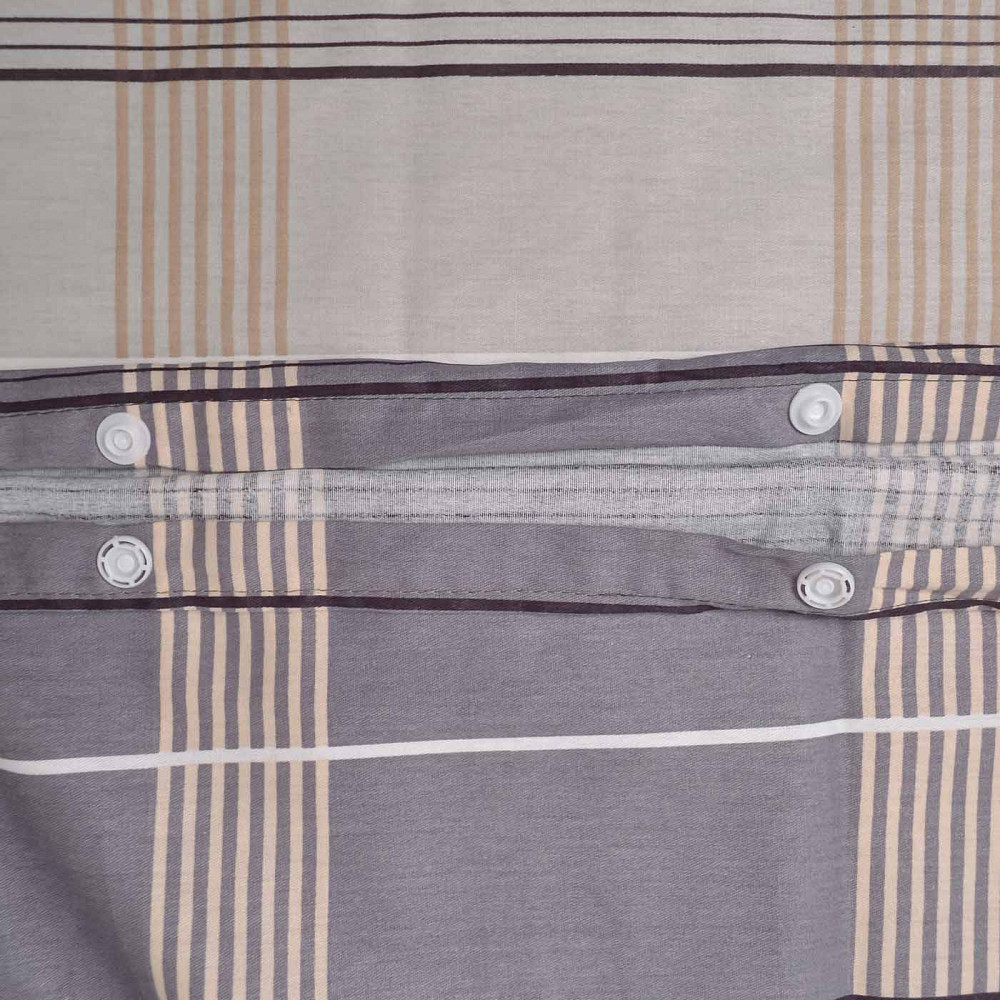 Комплект постельного белья полуторный Сатин Персиваль 125 г/м2 YouStar (Серый) 2 х 50х70 Сумы - изображение 5