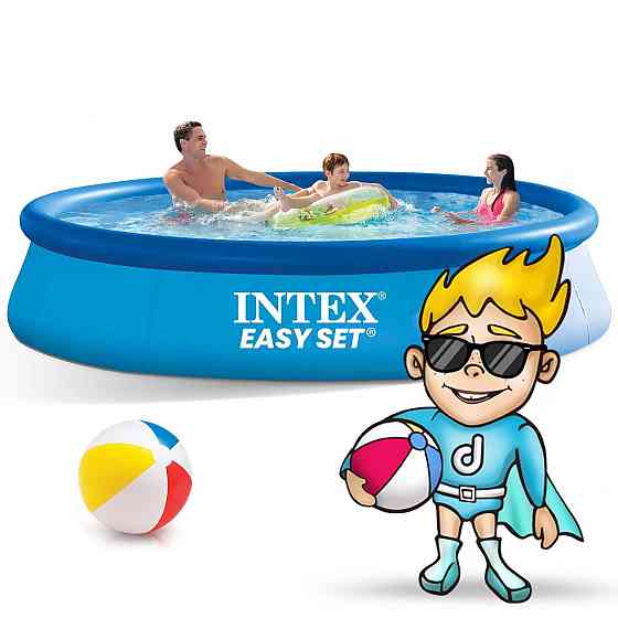 Басейн надувний 15в1 INTEX 28142, 396 x 84 см + машина для створення бульбашок Київ
