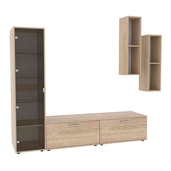 Стенка в гостиную Hugo-2, Дуб Сонома, 2060х520х1700 Львов