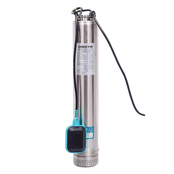 Насос з нижнім забором води 0.37кВт H 42(30)м Q 55(33)л/хв Ø100мм+поплавок DONGYIN 4SNM2/6 (777352) Рівне