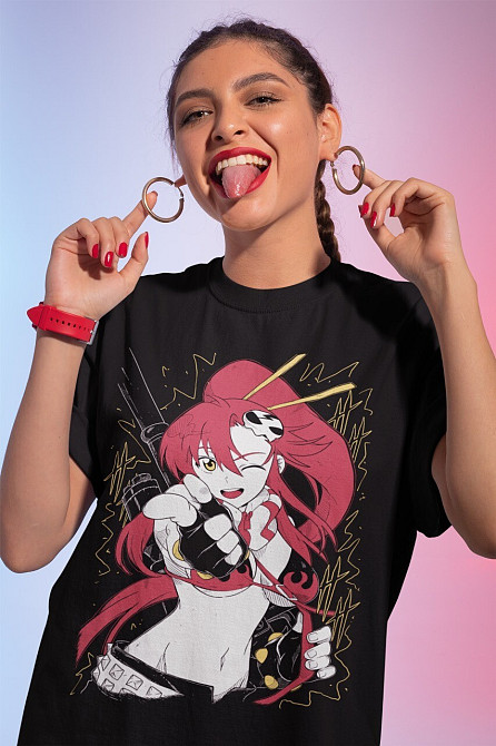 Футболка для хлопчика з аніме принтом Аніме Гіфт Йоко Тенген оверсайз (зріст від 165 до 180) Чорний AnimeJ0521m Дніпро - фото 3
