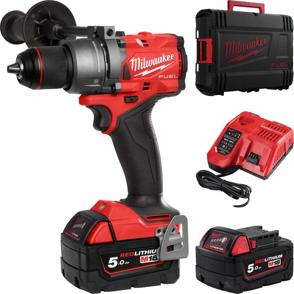 Дриль-шуруповерт акумуляторний безщітковий ударний MILWAUKEE M18 FPD3-502X, 158Нм (зарядний пристрій М12-18 FC. 2 акумулятори М1 Одеса - фото 2